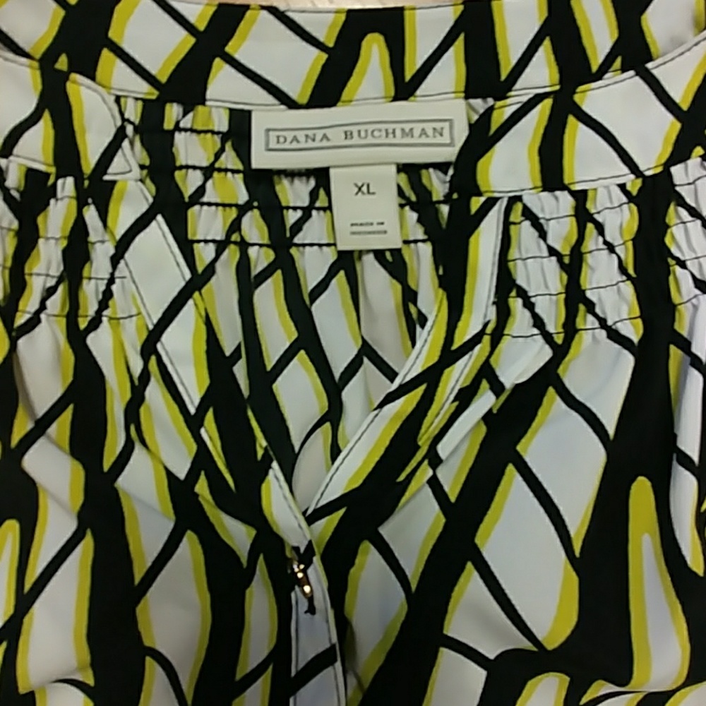 Dana Buchman Printed High Low Blouse - Picture 8 of 8